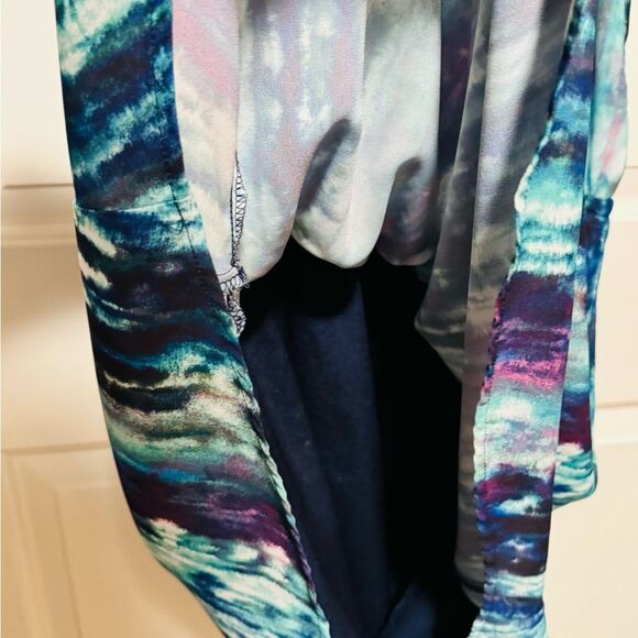 Mossimo Supply Co. Blue and Purple Tie-Dye Midi Dress - Picture 11 of 12